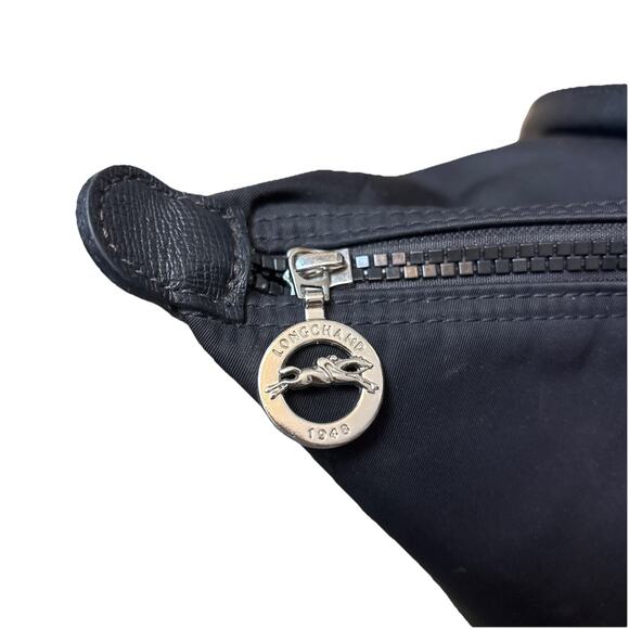 Longchamp Le Pliage Neo Original Black Medium Handbag Purse Classy Travel RARE - Picture 3 of 10